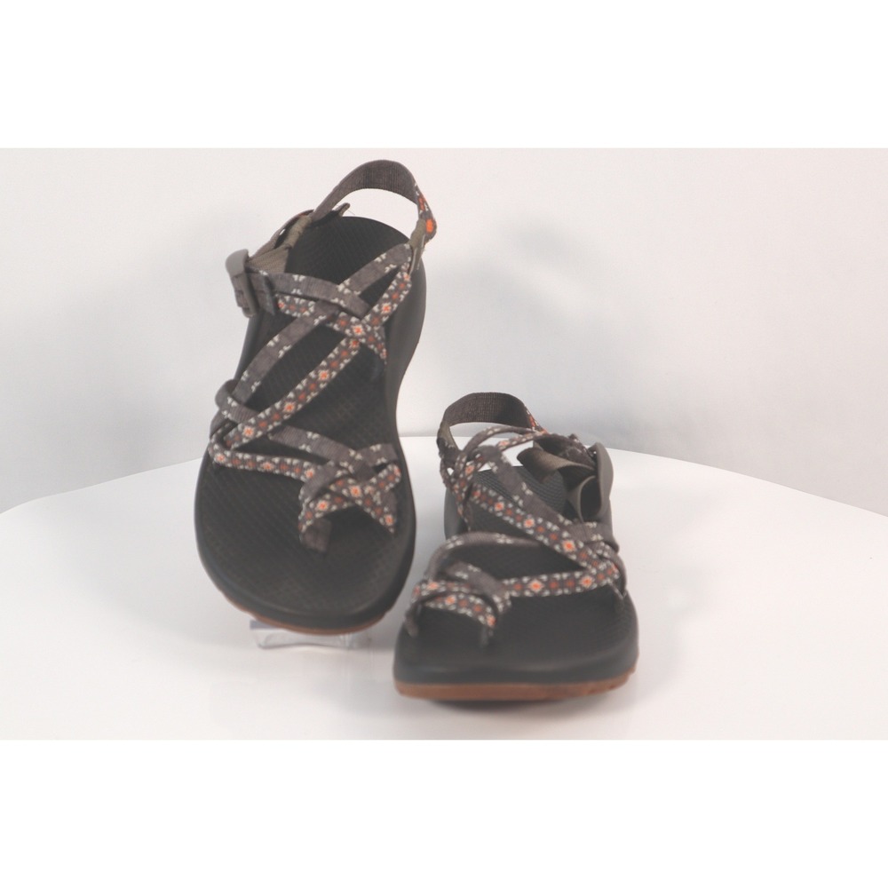 Chaco Women's Z/cloud 2 Grey Orange Geometric Strappy Sandals Size 8 W